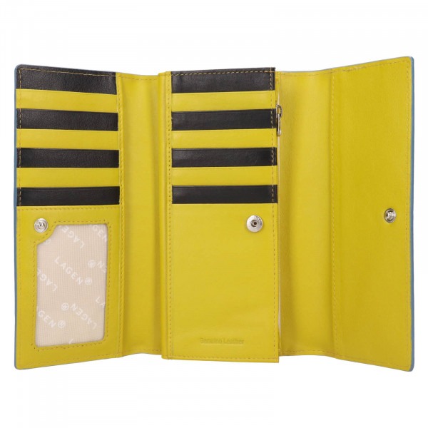 Dámská kožená peněženka Lagen Vibeke - žlutá