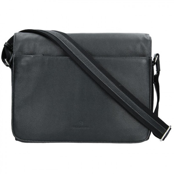 Pánská kožená taška přes rameno Hexagona 463086 - černá