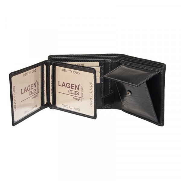 Pánská kožená peněženka Lagen 2108/T - černá