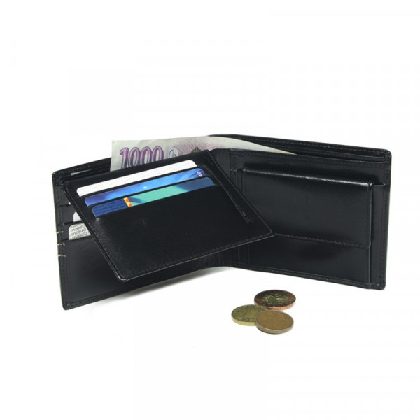 Pánská kožená peněženka Lagen 64666/C - černá