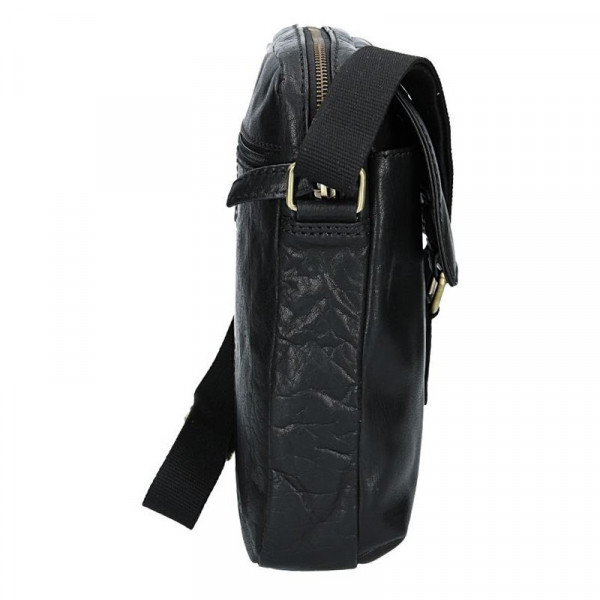 Pánská kožená taška přes rameno Lagen Robert - černá