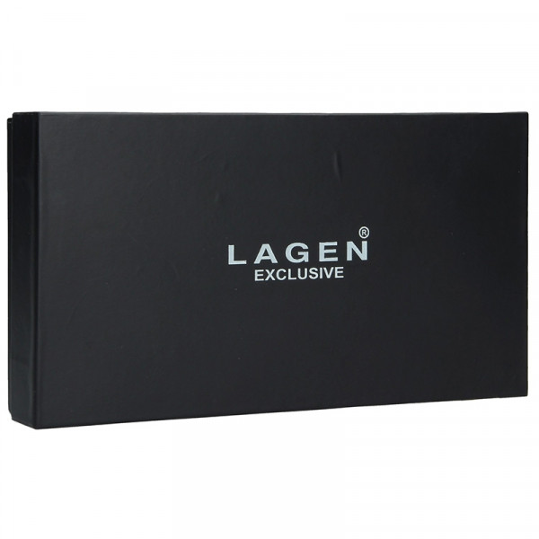 Dámská kožená peněženka Lagen Maria - fialovo-stříbrná