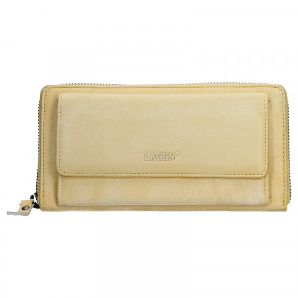 Dámská kožená peněženka Lagen Maria - žlutá