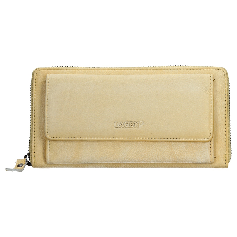 Dámská kožená peněženka Lagen Maria - žlutá