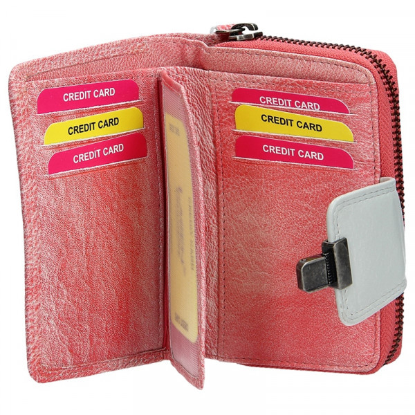Dámská kožená peněženka Lagen Lea - růžová