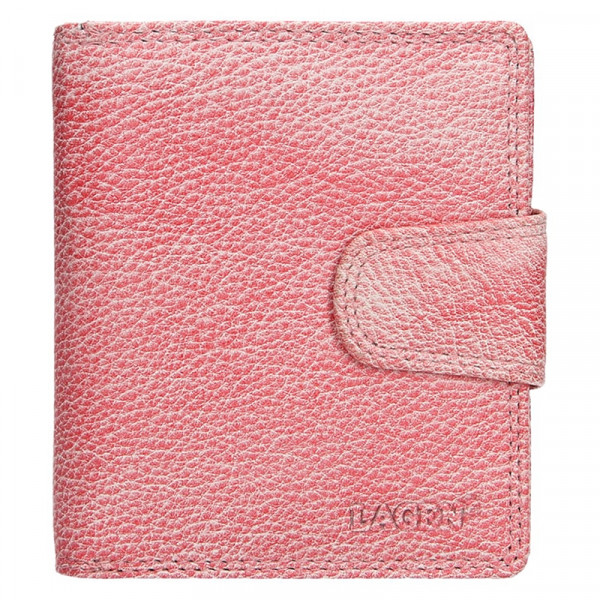 Dámská kožená peněženka Lagen Marla - růžová
