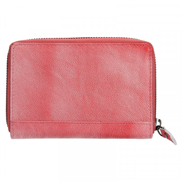 Dámská kožená peněženka Lagen Agáta - růžovo-stříbrná