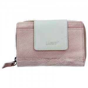 Dámská kožená peněženka Lagen Agáta - fialovo-stříbrná
