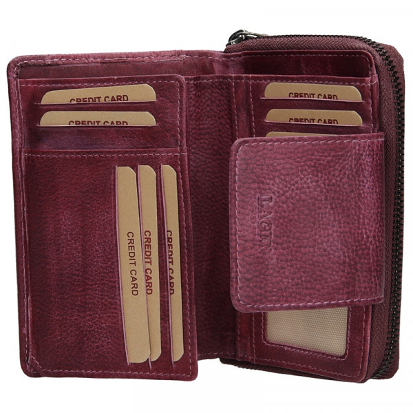 Dámská kožená peněženka Lagen Agáta - fialová