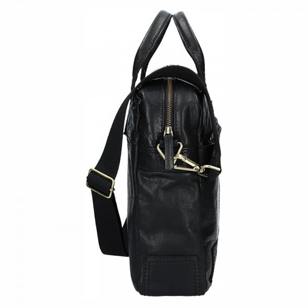 Pánská kožená taška přes rameno Lagen Dante - černá