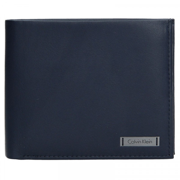 Pánská kožená slim peněženka Calvin Klein Oliver - modrá