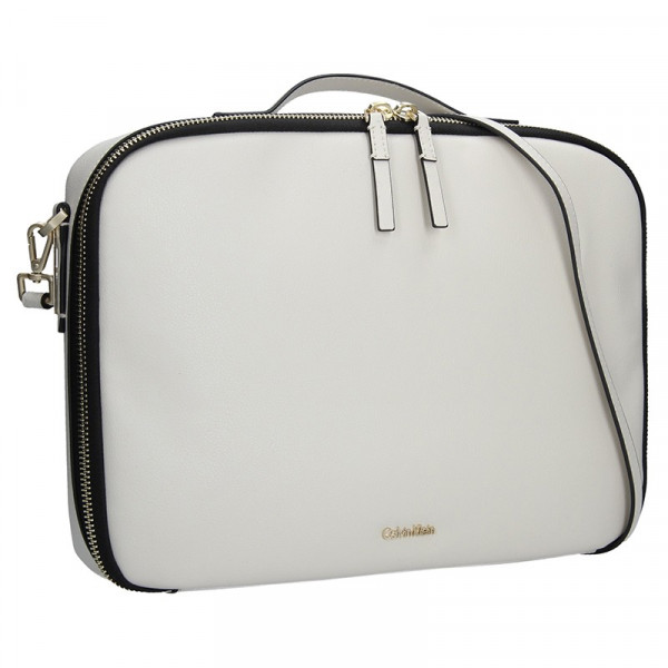 Dámská taška na notebook Calvin Klein Aurora - krémová
