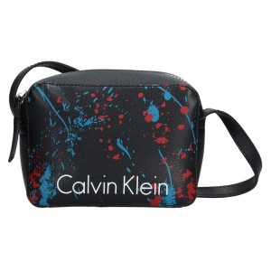 Dámská crossbody kabelka Calvin Klein Small Splatter - černá