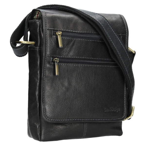 Panská kožená taška přes rameno SendiDesign Maxim - černá