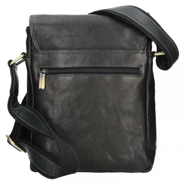 Panská kožená taška přes rameno SendiDesign Maxim - černá