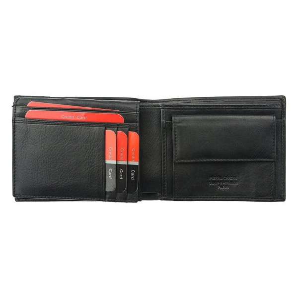 Pánská kožená peněženka Pierre Cardin Elvin - černo-modrá