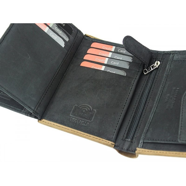 Pánská kožená peněženka Pierre Cardin Eric - černo-hnědá