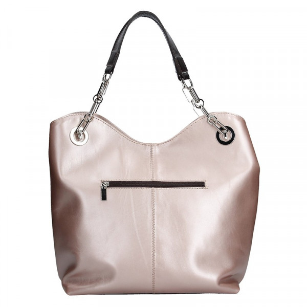 Dámská kožená kabelka Facebag Sofia - růžová