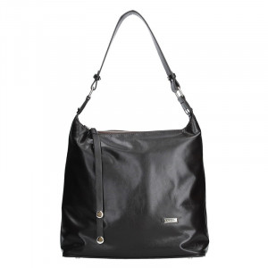 Dámská kožená kabelka Facebag Fionna glassy - černá