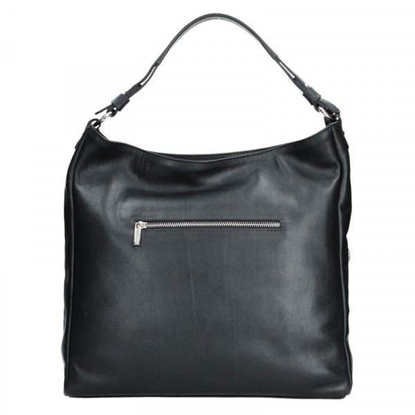 Dámská kožená kabelka Facebag Margaret - černá