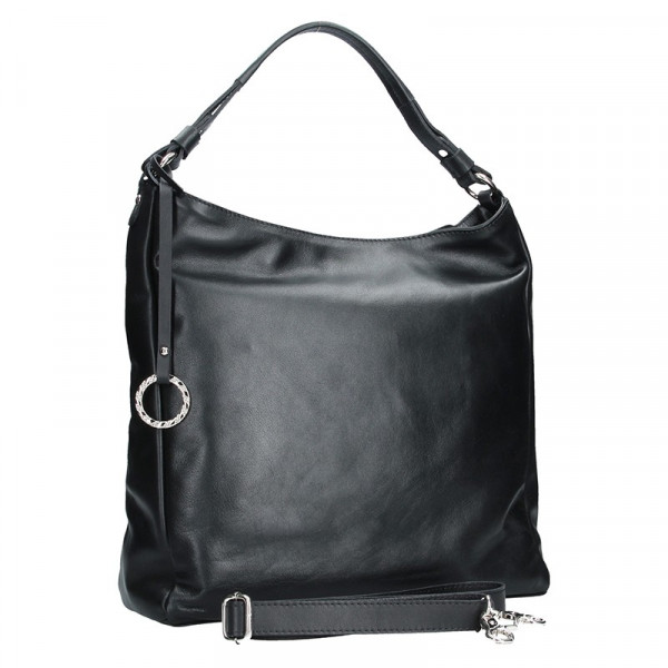Dámská kožená kabelka Facebag Margaret - černá