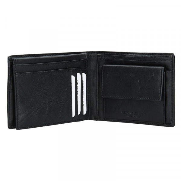 Pánská kožená peněženka Always Wild Tibor - černo-šedá