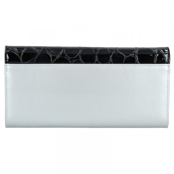 Dámská kožená peněženka Monnari Petra - stříbrno-černá