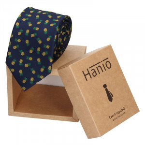 Pánská hedvábná kravata Hanio Justin - modrá