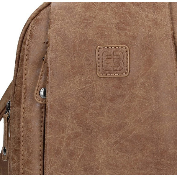 Moderní ekokožený dámský batoh Enrico Benetti 66169 - hnědá