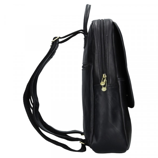 Elegantní dámský kožený batoh Katana Petra - černá