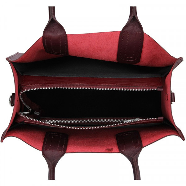 Dámská kožená kabelka Facebag Monarchy - vínová