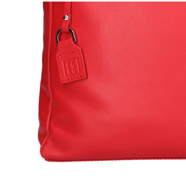 Dámská kožená kabelka Facebag Margaret - červená