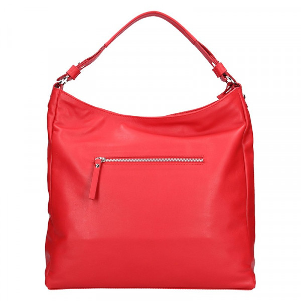 Dámská kožená kabelka Facebag Margaret - červená