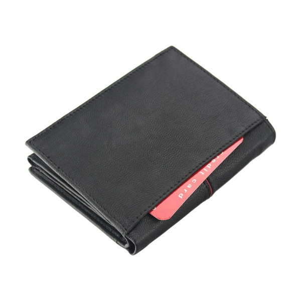 Pánská kožená peněženka Pierre Cardin Maxmilian - černo-červená