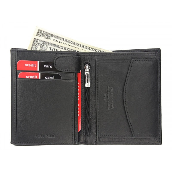 Pánská kožená peněženka Pierre Cardin Maxmilian - černo-červená