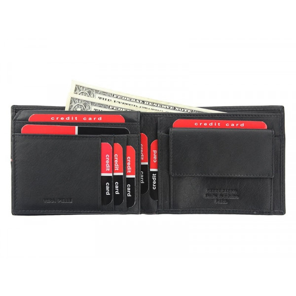 Pánská kožená peněženka Pierre Cardin Olek - černo-červená