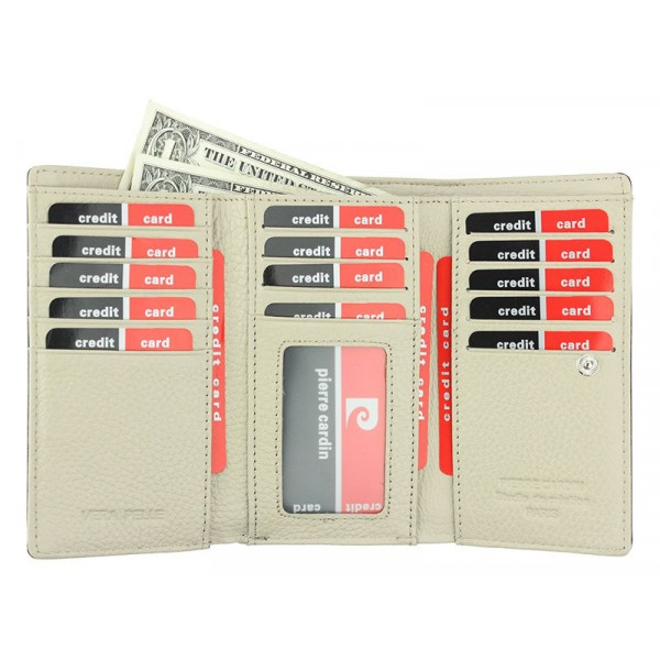 Dámská kožená peněženka Pierre Cardin Molna - červená