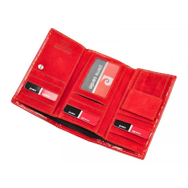 Dámská kožená peněženka Pierre Cardin Lorela - červená