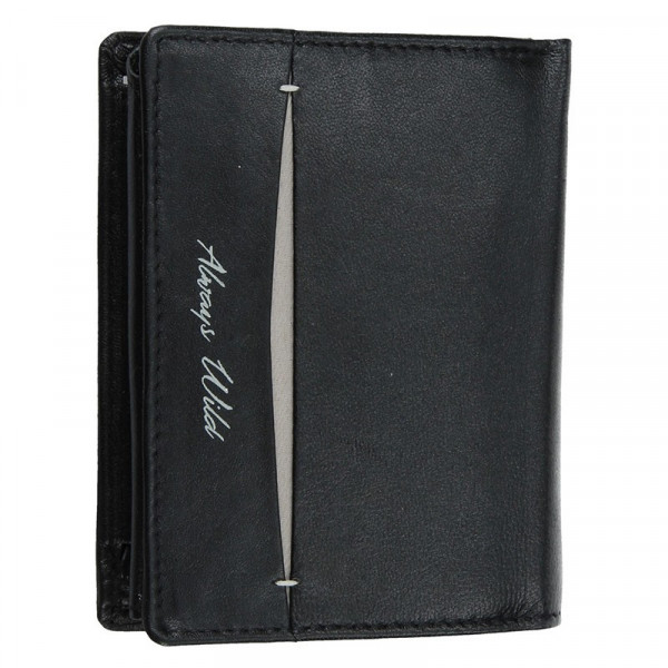 Pánská kožená peněženka Always Wild Ernest - černo-šedá