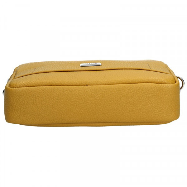 Trendy dámská kožená crossbody kabelka Facebag Nina - žlutá