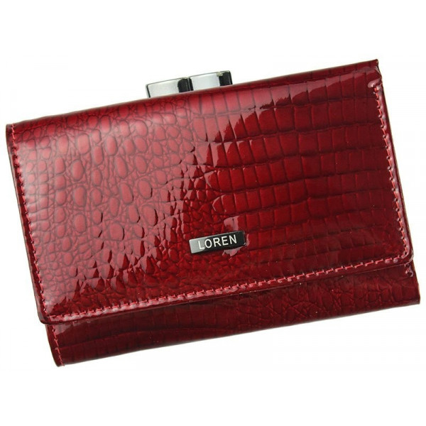 Dámská kožená peněženka Loren Aurora - červená