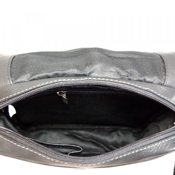 Pánská kožená taška přes rameno SendiDesign IG703 - černá