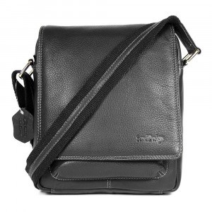 Pánská kožená taška přes rameno SendiDesign IG704 - černá