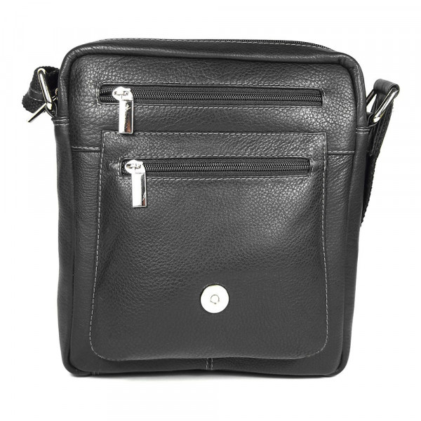 Pánská kožená taška přes rameno SendiDesign IG704 - černá