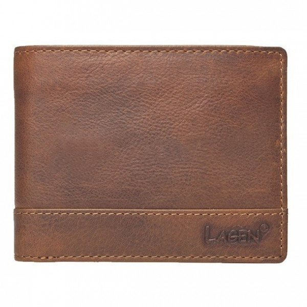 Pánská kožená peněženka Lagen Theodor - hnědá