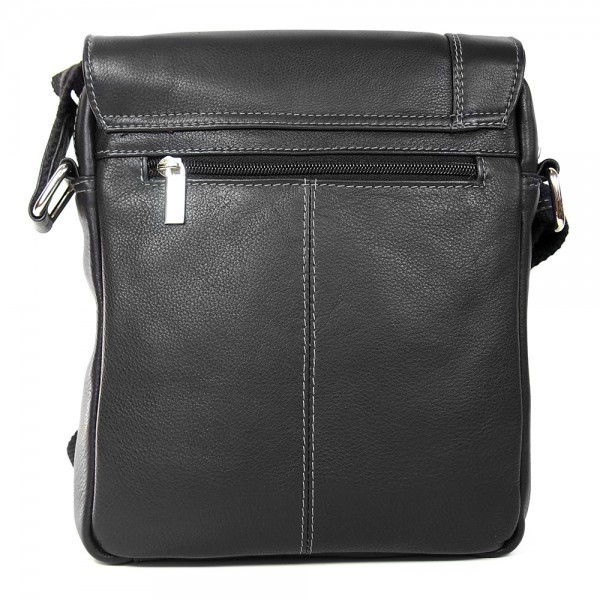 Pánská kožená taška přes rameno SendiDesign IG701 - černá