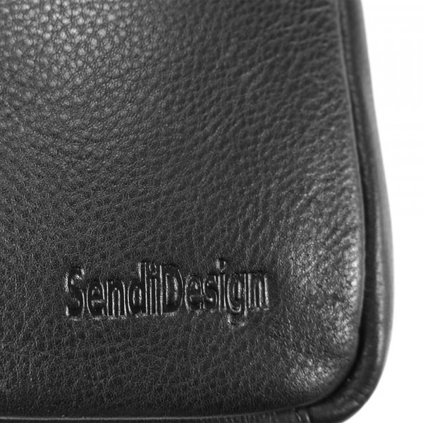 Pánská kožená taška na doklady SendiDesign IG714 - černá