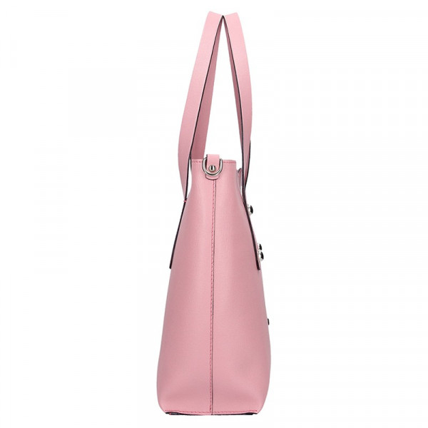Dámská kožená kabelka Facebag Nina - růžová