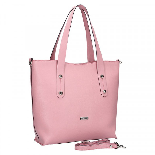 Dámská kožená kabelka Facebag Nina - růžová