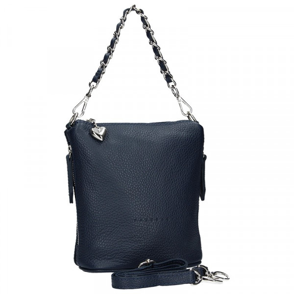 Dámská kožená kabelka Facebag Roberta - tmavě modrá